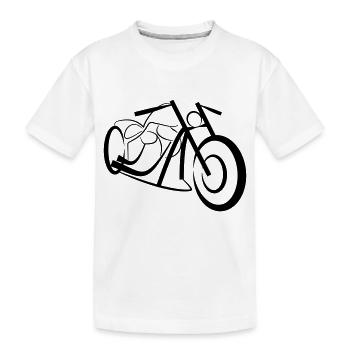 Custom Chopper Bike - Kinder Premium Bio T-Shirt - Weiß - Vorne