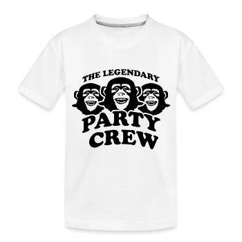 monkey_party_crew_kl1 - Kinder Premium Bio T-Shirt - Weiß - Vorne