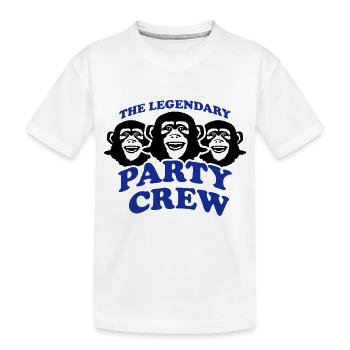 monkey_party_crew_kl2 - Kinder Premium Bio T-Shirt - Weiß - Vorne