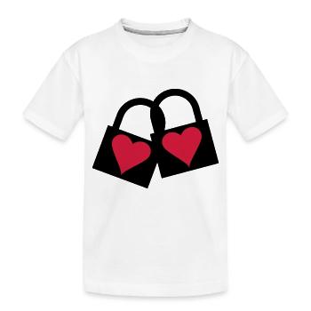 Love Lock - Kids' Premium Organic T-Shirt - white - Front