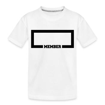 Member - Kids' Premium Organic T-Shirt - white - Front