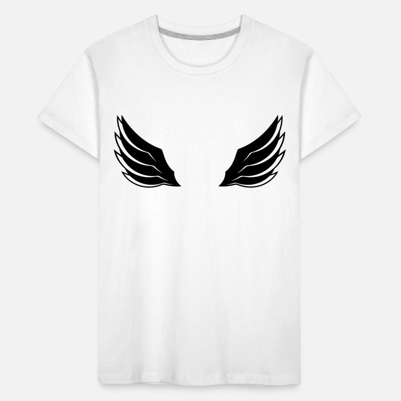 fly wing design logo feathers cool angel deco Kids' Premium Organic T-Shirt
