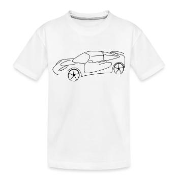 Sportwagen Rennen Tribal - Kinder Premium Bio T-Shirt - Weiß - Vorne