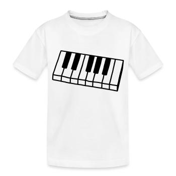 Piano - Clavier - Keyboard - T-shirt bio Premium Enfant - blanc - Devant