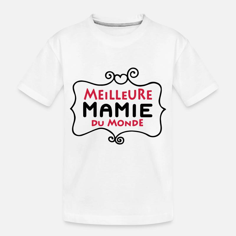 Meilleure MAMIE du monde (2c) - T-shirt bio Premium Enfant - blanc