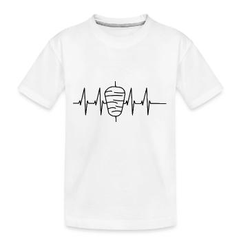 Döner Heartbeat - Kinder Premium Bio T-Shirt - Weiß - Vorne