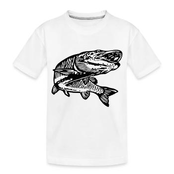 Hecht - Kinder Premium Bio T-Shirt - Weiß - Vorne