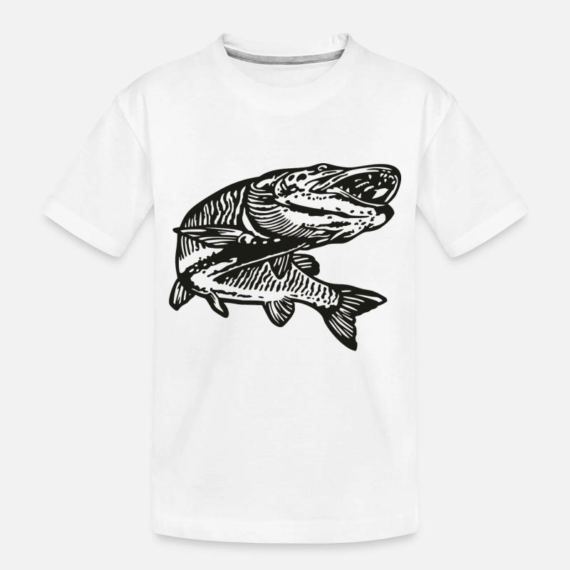 Hecht - Kinder Premium Bio T-Shirt - Weiß