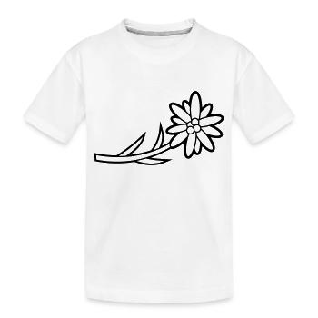 Blumen: Edelweiss - Kids' Premium Organic T-Shirt - white - Front