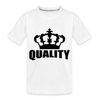 Quality Crown Design - Kids' Premium Organic T-Shirt - white - Front