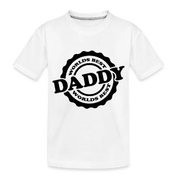Worlds Best Daddy - Kinder Premium Bio T-Shirt - Weiß - Vorne