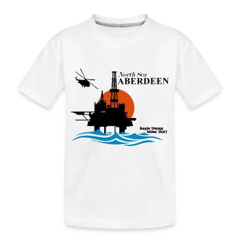 North Sea Aberdeen Oil Rig Platform - Kids' Premium Organic T-Shirt - white - Front