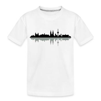 Skyline Regensburg - Kinder Premium Bio T-Shirt - Weiß - Vorne