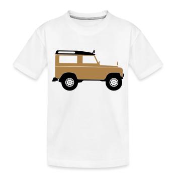 Sports Utility Vehicle SUV - Kids' Premium Organic T-Shirt - white - Front