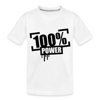 100 % de puissance Stempel - T-shirt bio Premium Enfant - blanc - Devant