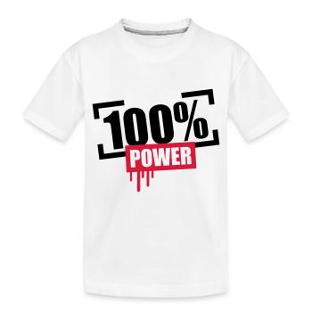 100 % de puissance Stempel - T-shirt bio Premium Enfant - blanc - Devant