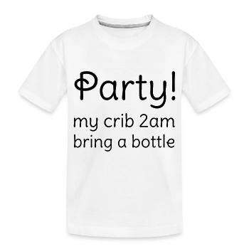 Party - Kinder Premium Bio T-Shirt - Weiß - Vorne