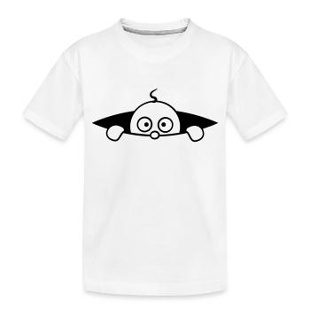 Lit de bébé sur le ventre - T-shirt bio Premium Enfant - blanc - Devant