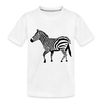 dessin zèbre vecteur savane - T-shirt bio Premium Enfant - blanc - Devant