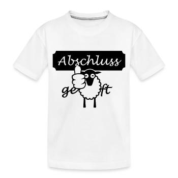 Abschluss geschafft (1c) - Kinder Premium Bio T-Shirt - Weiß - Vorne