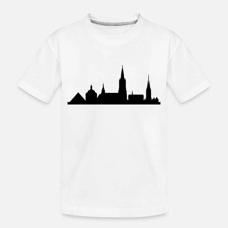 Skyline Ulm klein - Kinder Premium Bio T-Shirt - Weiß