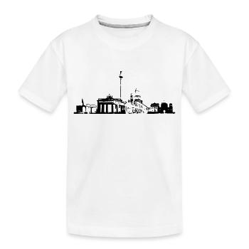 Berlin Skyline - Kinder Premium Bio T-Shirt - Weiß - Vorne