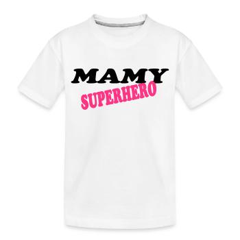 Mamy superhero - Kids' Premium Organic T-Shirt - white - Front