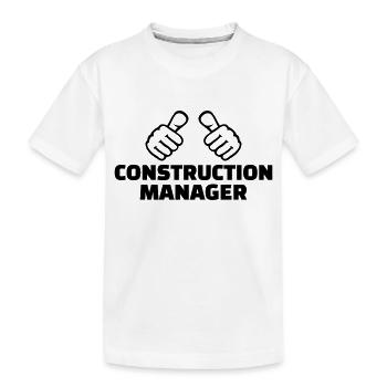 Construction manager - Kids' Premium Organic T-Shirt - white - Front