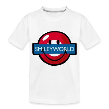 Smiley - Kids' Premium Organic T-Shirt - white - Front