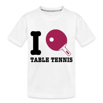 tennis de table - T-shirt bio Premium Enfant - blanc - Devant