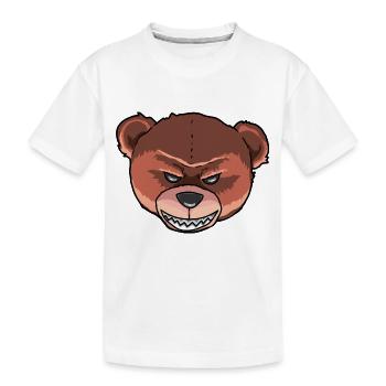 Horreur Halloween ours en peluche monstre effrayant - T-shirt bio Premium Enfant - blanc - Devant