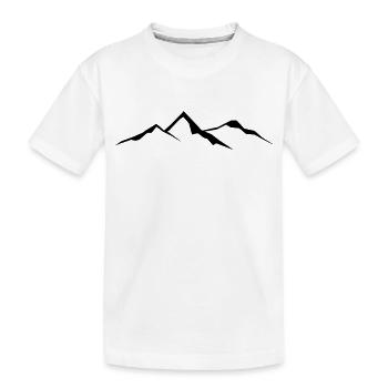 Landschaft - Berge - Kinder Premium Bio T-Shirt - Weiß - Vorne