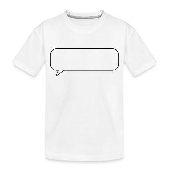 sprechblase design - Kinder Premium Bio T-Shirt - Weiß - Vorne