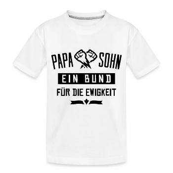 papa sohn bund ewigkeit - Kinder Premium Bio T-Shirt - Weiß - Vorne