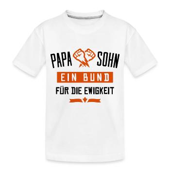 papa sohn bund ewigkeit - Kinder Premium Bio T-Shirt - Weiß - Vorne