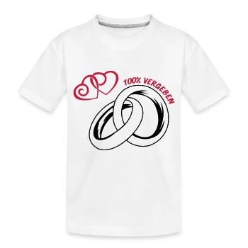 100_vergeben_eheringe_02 - Kinder Premium Bio T-Shirt - Weiß - Vorne