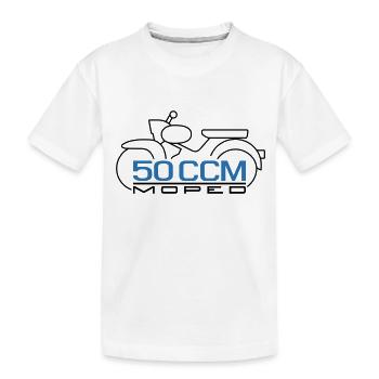 Moped Star 50 ccm Emblem - Kinder Premium Bio T-Shirt - Weiß - Vorne