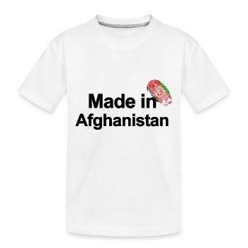 Fingerprint Made in Afghanistan poster - Kids' Premium Organic T-Shirt - white - Front