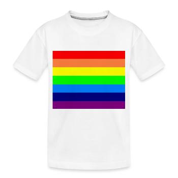 Regenbogen Corona LGBT Mundschutz - Kinder Premium Bio T-Shirt - Weiß - Vorne