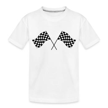 Car racing cars - Kids' Premium Organic T-Shirt - white - Front