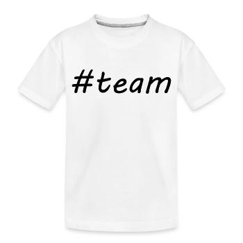 #team - Kinder Premium Bio T-Shirt - Weiß - Vorne
