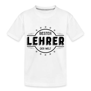 lehrer - Kinder Premium Bio T-Shirt - Weiß - Vorne