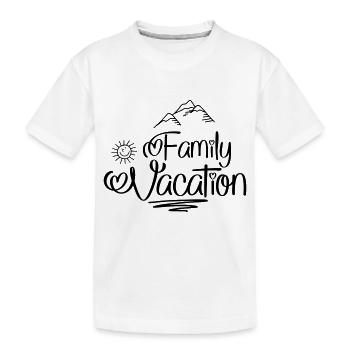 Ferien mit der Familie - Kinder Premium Bio T-Shirt - Weiß - Vorne