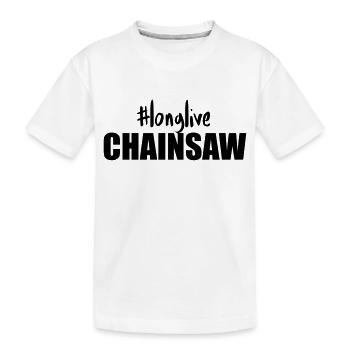 longlive CHAINSAW - Kinder Premium Bio T-Shirt - Weiß - Vorne