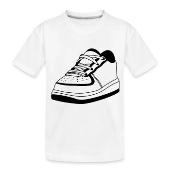 Sneaker black - Kids' Premium Organic T-Shirt - white - Front