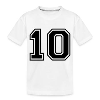 Numero 10 Équipe Foot baseball basket université - T-shirt bio Premium Enfant - blanc - Devant