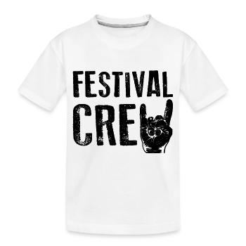 FESTIVAL CREW Party Musik Feier - Kinder Premium Bio T-Shirt - Weiß - Vorne