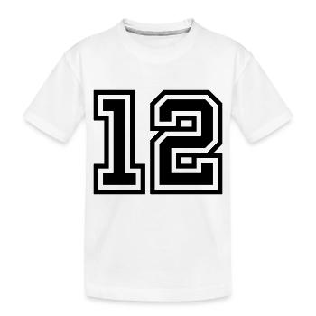 Symbole de 12 chiffres - T-shirt bio Premium Enfant - blanc - Devant