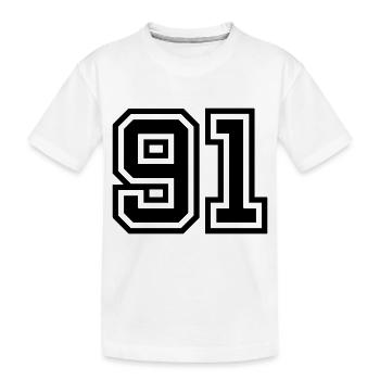 Symbole numérique 91 - T-shirt bio Premium Enfant - blanc - Devant