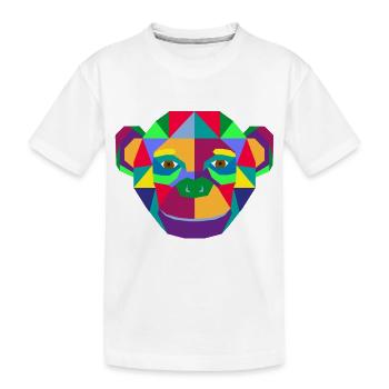 AFFE BUNT - Kinder Premium Bio T-Shirt - Weiß - Vorne